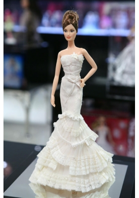 barbie white gown