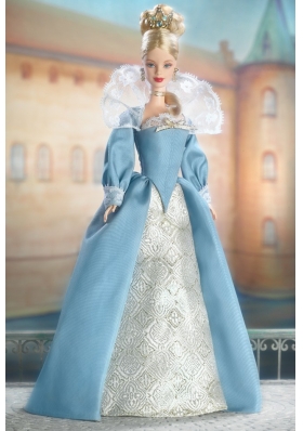 Amazing Blue Dress Barbie Doll Dress With Long Sleeves