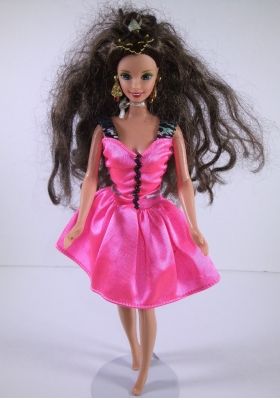 Lovely Pink Dress Short Barbie Doll Dress