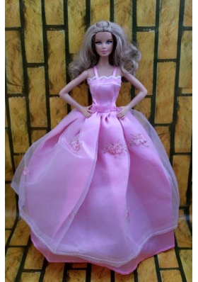 Straps Barbie Doll Dress in Lavender