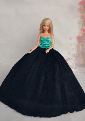 Sweetheart Black and green Wedding Dress for Noble Barbie
