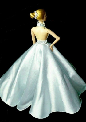 Light Blue Party Dress To Barbie Doll with Beading