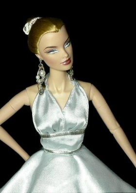 Light Blue Party Dress To Barbie Doll with Beading