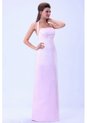 Halter 2013 Baby Pink Bridemaid Dress Column