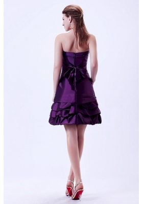 Dark Purple Beaded Short Homecoming Dress For Prom