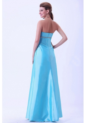 Aqua Blue Crystal Prom Dress Customize Beading