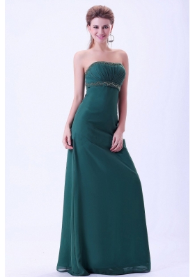 Green 2013 Prom Dress Pageant Beading and Ruching