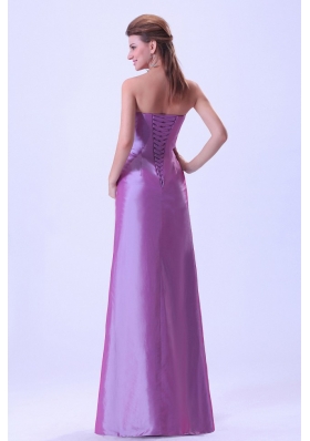 Hot Fashion Lavender Prom Dress Ruching Crystal