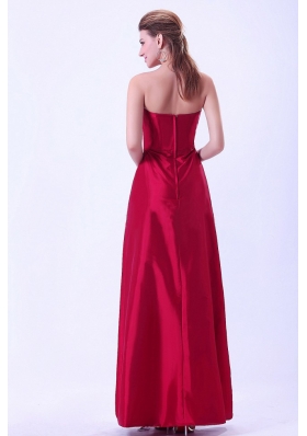 Wine Red Under 150 Bridemaid Dress A-line