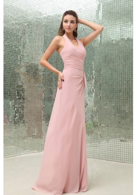 Cheap Light Pink Halter Prom Dress For 2013 Brush