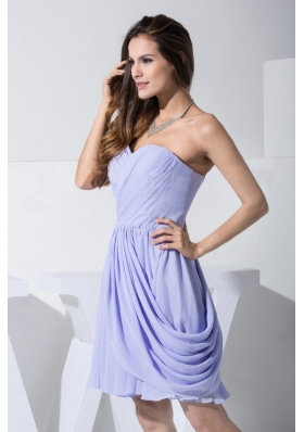 Elegant Lilac Prom Cocktail Dress For 2013 Pleats