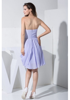 Elegant Lilac Prom Cocktail Dress For 2013 Pleats