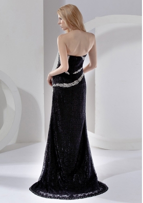 High Slit Beading Brush 2013 Prom Dress Stunning