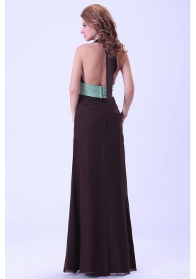 Halter Tied Back Bridesmaid Dresses Belt Backless