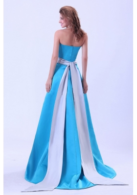 Matching Shawl Blue Bridesmaid Dresses Brush A-line