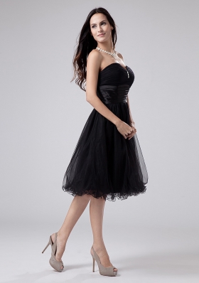 Black Sweetheart Prom Dress With Beading Ruch