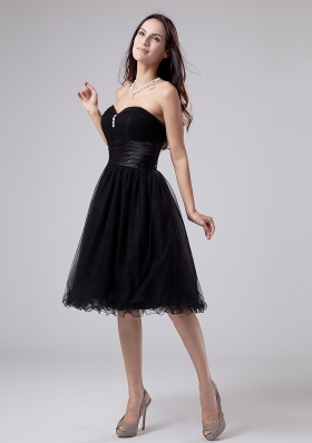 Black Sweetheart Prom Dress With Beading Ruch