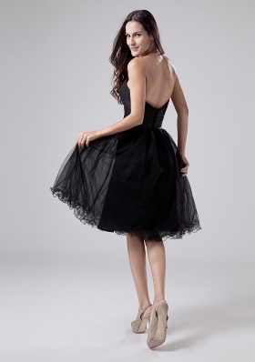 Black Sweetheart Prom Dress With Beading Ruch