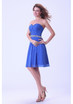 Bridesmaid Dresses With Sweetheart Appliques Royal Blue