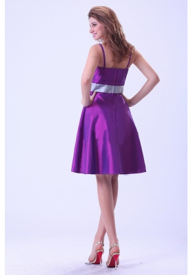 Spaghetti Straps Bridesmaid Dresses Purple A-line