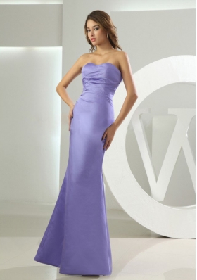 Sweetheart Lilac Mermaid Bridesmaid Dress Ankle-length