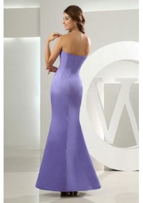 Sweetheart Lilac Mermaid Bridesmaid Dress Ankle-length