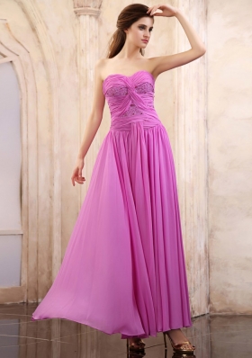 Empire Ruch Lavender Prom Pageant Dress Sweetheart