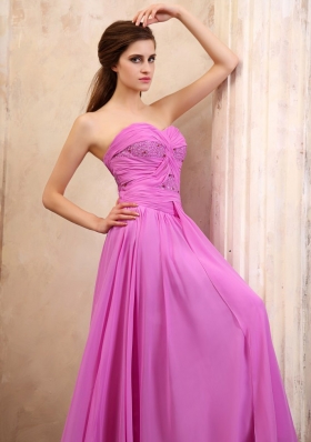 Empire Ruch Lavender Prom Pageant Dress Sweetheart