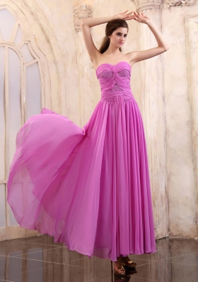 Empire Ruch Lavender Prom Pageant Dress Sweetheart