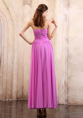 Empire Ruch Lavender Prom Pageant Dress Sweetheart