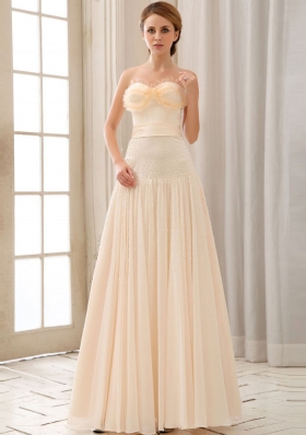 Champagne Empire Prom Dress Sweetheart Floor-length