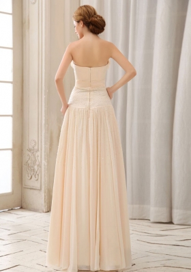 Champagne Empire Prom Dress Sweetheart Floor-length