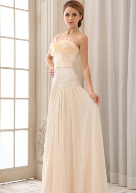 Champagne Empire Prom Dress Sweetheart Floor-length