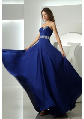 Sweetheart Empire Floor-length Royal Blue Prom Dress