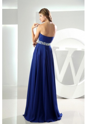 Sweetheart Empire Floor-length Royal Blue Prom Dress