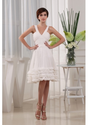 Attractive Chiffon V-neck Knee-length Prom Dress