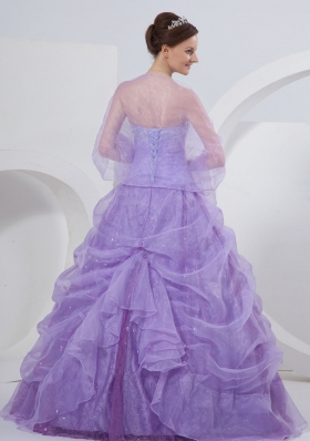 Lilac One Shoulder Tulle Quinceanera Dress On Sale