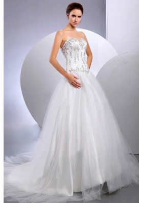 2013 Cathedral Embroidery Wedding Dress Sweetheart