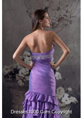 Beading and Ruffled Layers Column Strapless long 2013 Prom Dress