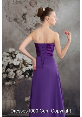 Beading Empire long Purple 2013 Prom Dress with  Sweetheart