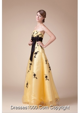 Bowknot Exclusive Empire Strapless Long Prom Dress For 2013