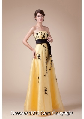 Bowknot Exclusive Empire Strapless Long Prom Dress For 2013