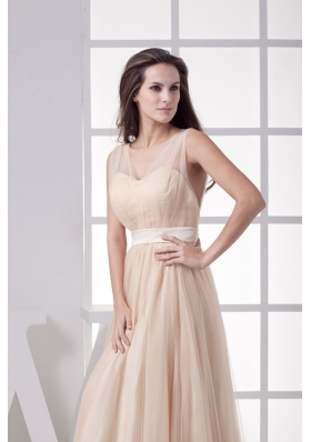 Romantic Princess V-neck Long Prom Dress For 2013