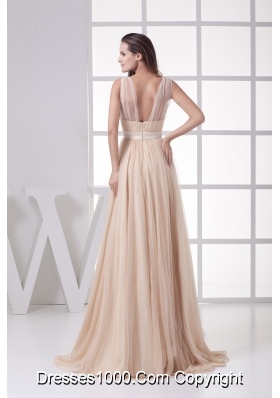 Romantic Princess V-neck Long Prom Dress For 2013