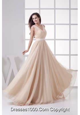 Romantic Princess V-neck Long Prom Dress For 2013