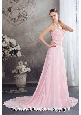 Sweetheart Empire Court Train Prom Dress