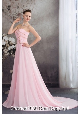 Sweetheart Empire Court Train Prom Dress