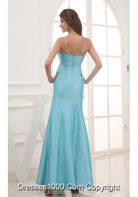 2013 Spaghetti Straps Beading Ankle-length Bridesmaid Dress