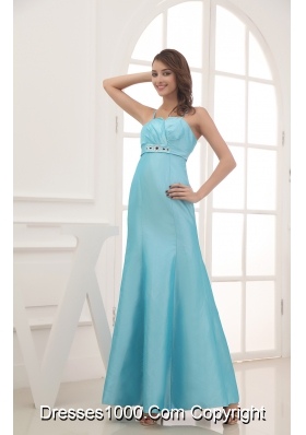 2013 Spaghetti Straps Beading Ankle-length Bridesmaid Dress