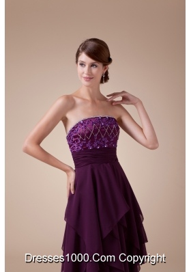 Appliques Empire Short Strapless Prom Dress For 2013